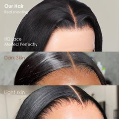 Iris Queen 28 Inch 220 Density Wig dyed-ready for customized color shading.