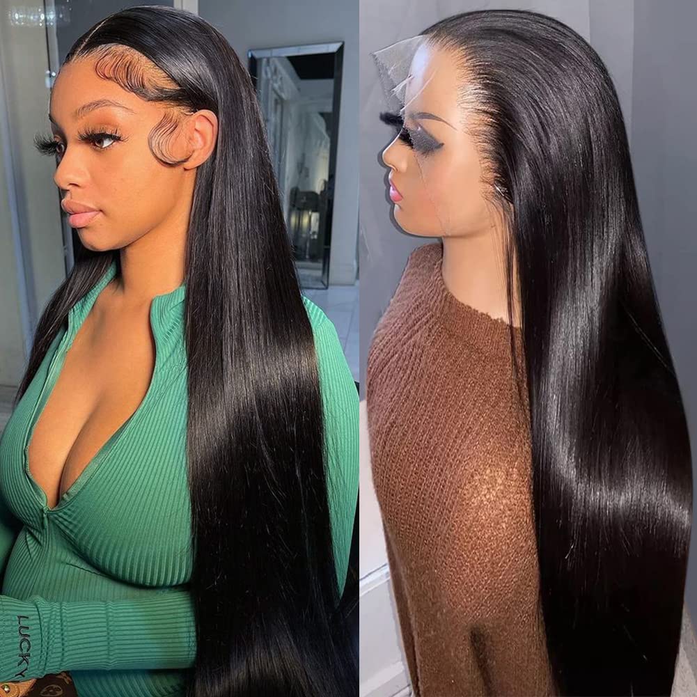 Iris Queen Brazilian straight lace-front wig 28 inch for dramatic, long-lasting style.