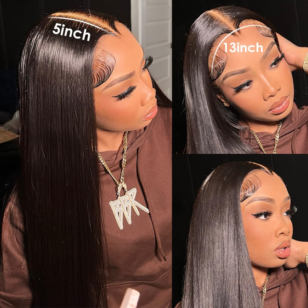 Iris Queen HD lace-front wig 13x4 showcases transparent lace for seamless hairline.
