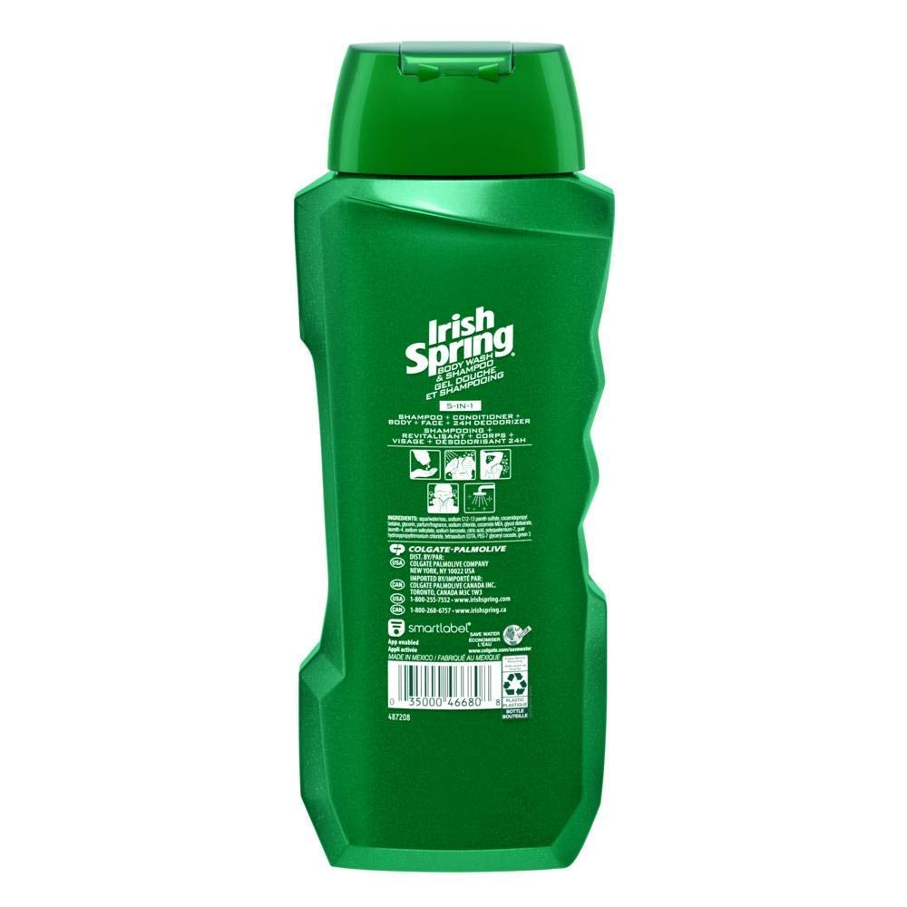 Irish Spring 5-in-1 rich lather on skin highlights 24-hour freshness.