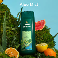 Irish Spring Aloe Mist body wash lather close-up for a rich clean.