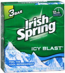 Irish Spring Icy Blast deodorant bar pack-2 on store shelf for daily freshness