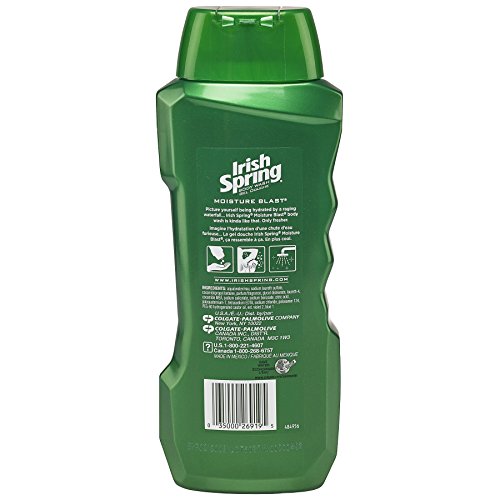 Irish Spring Moisture Blast 24hr freshness graphic emphasizes staying fresh after workouts