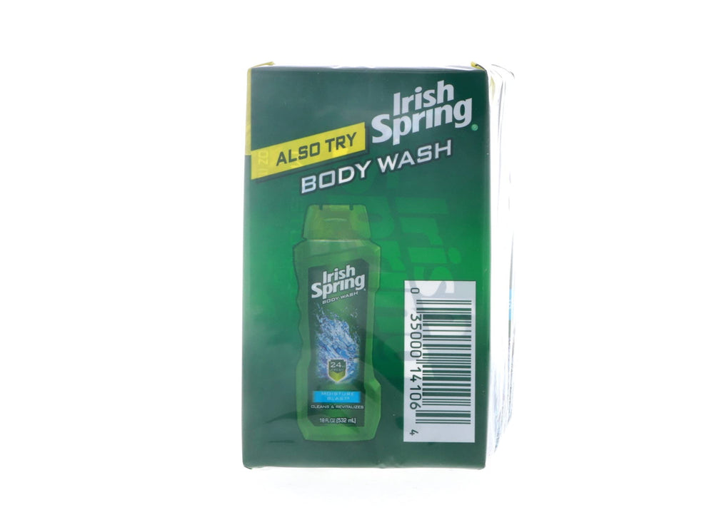 Irish Spring Moisture Blast bar soap pack group emphasizing two-pack convenience.