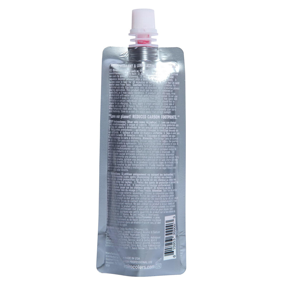 IROIRO natural ingredients including coconut oil nourish hair during color application.