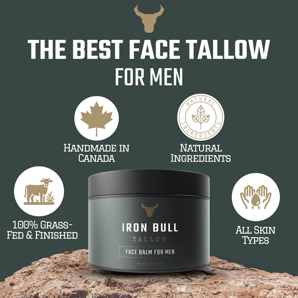 Men's skincare routine shot with a subtle masculine scent from sandalwood and grapefruit.