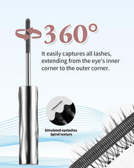 Iron Wand Mascara 3D curling wand lifts lashes for dramatic curl.