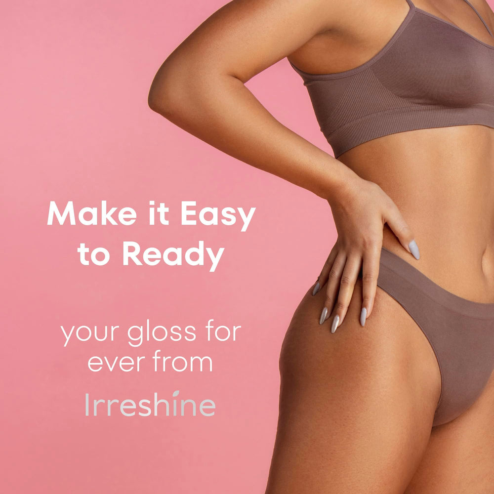 Irreshine wipes accompany strips for quick cleanup and aftercare