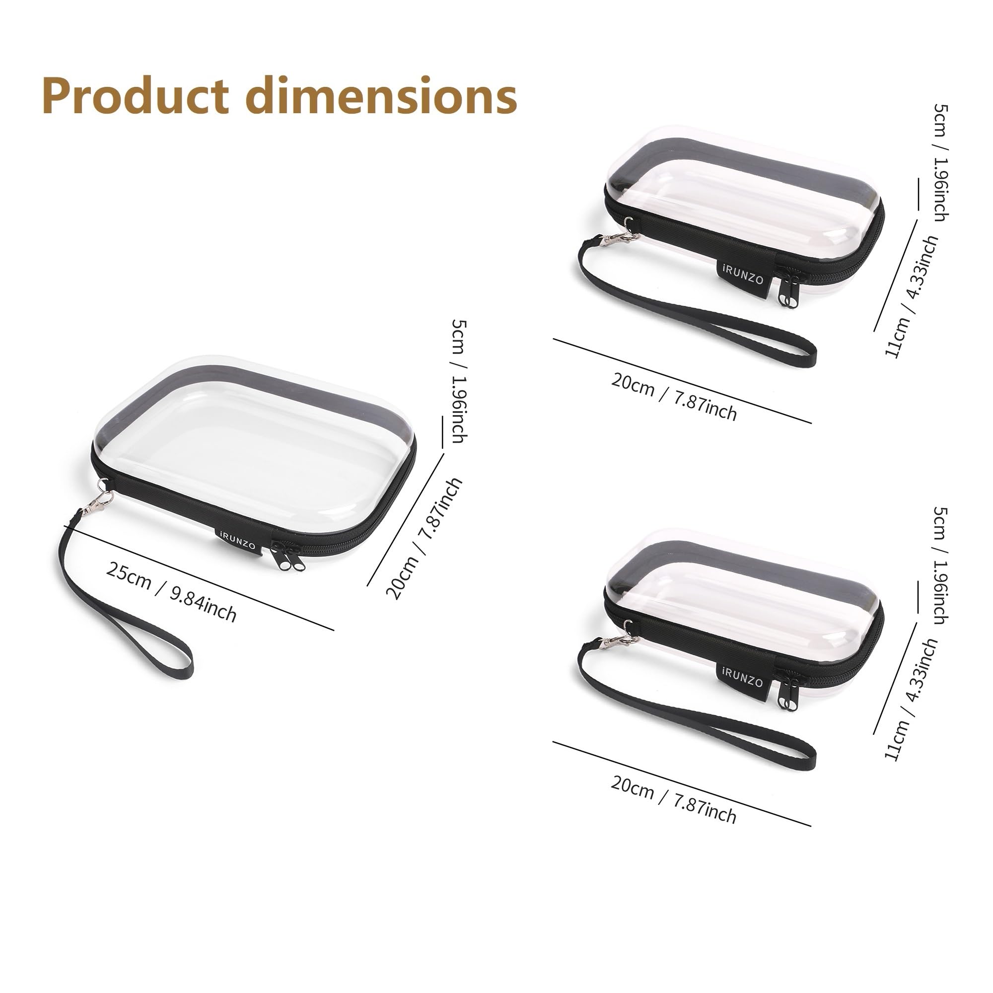 iRUNZO double zipper hand-strap closeup shows quick-access portability
