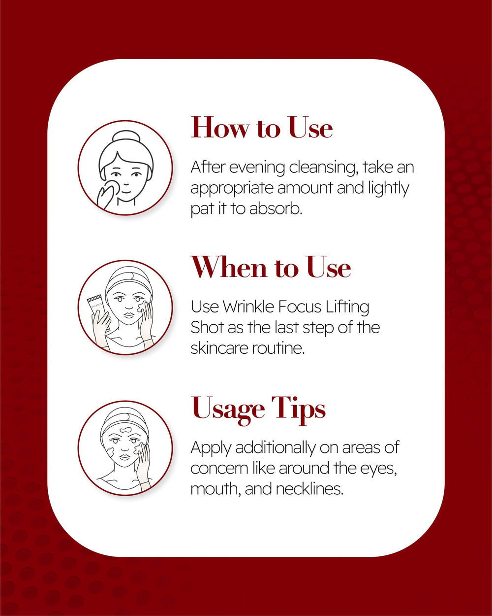 ISA KNOX Wrinkle Focus Shot no-sticky formula for comfortable layering with other products.