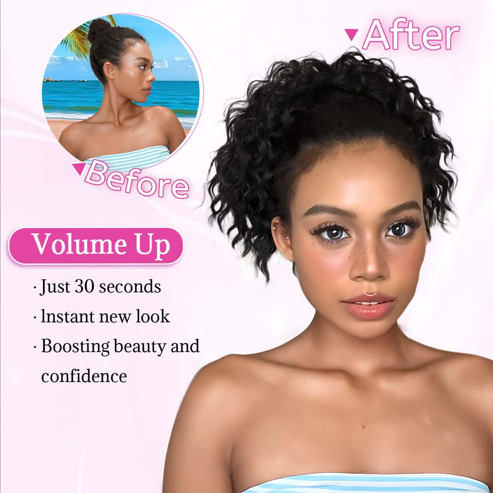 Isaic ponytail extension 8in jet black clip system demonstrates reliable attachment.