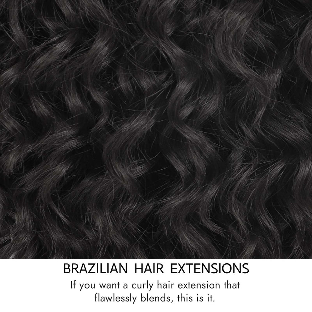Isaic ponytail extension 8in jet black packaging image implies ready-to-wear convenience.