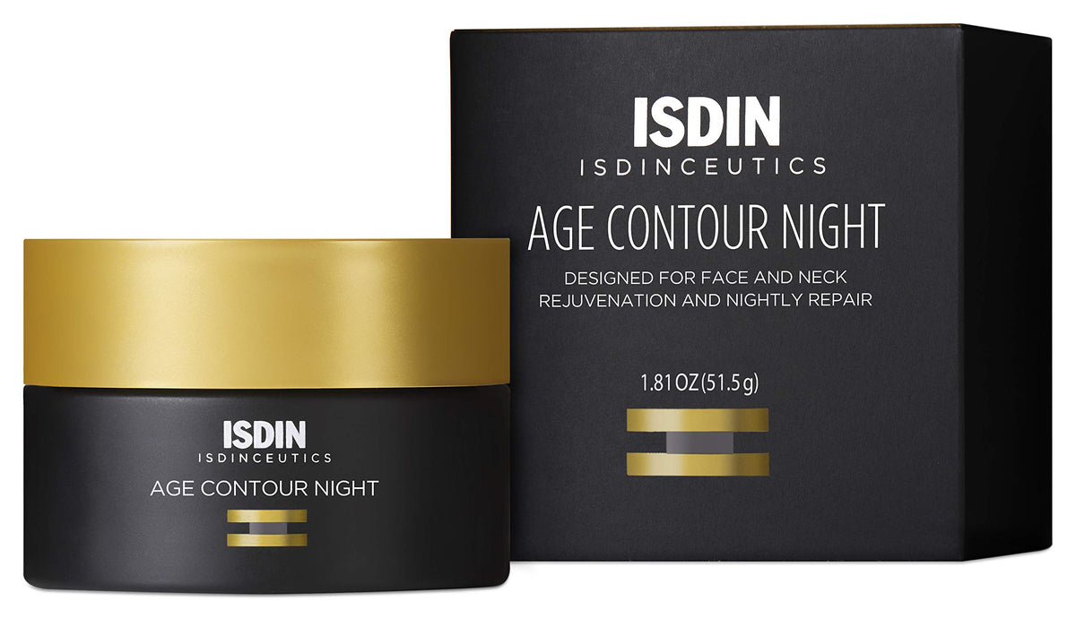 ISDIN Age Contour Night bottle pour enabling easy nightly use for calm skin prep