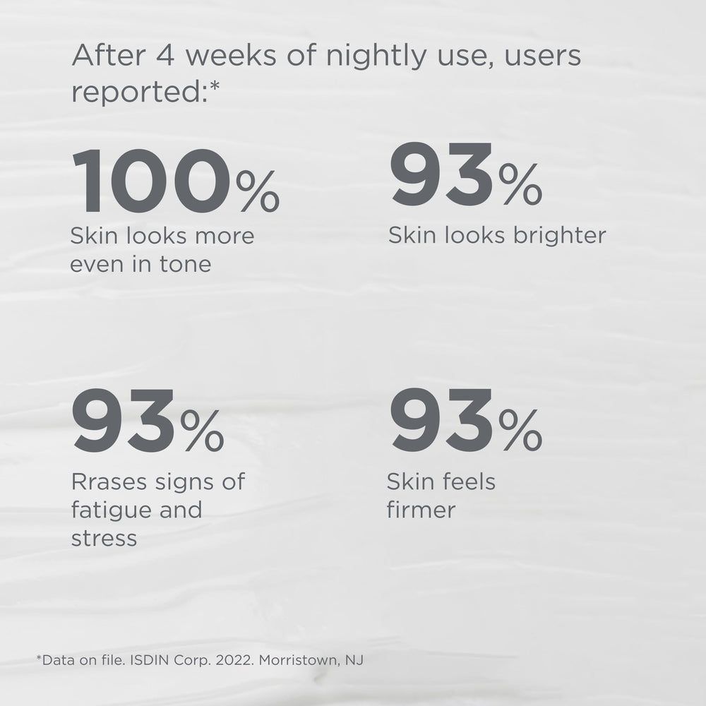 ISDIN Age Contour Night skin texture closeup communicates smooth, refined skin