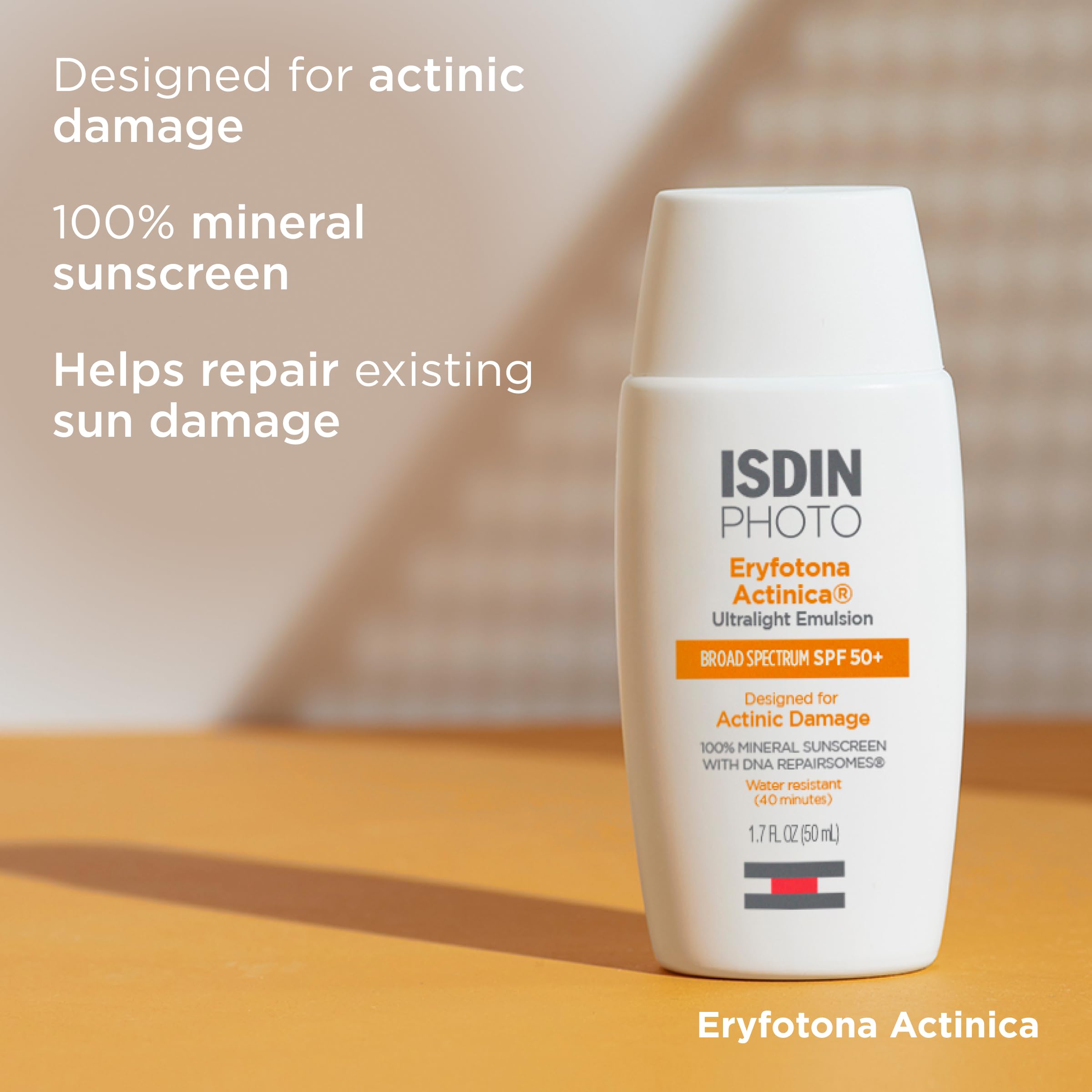 ISDIN Eryfotona Actinica Vitamin E antioxidant on label