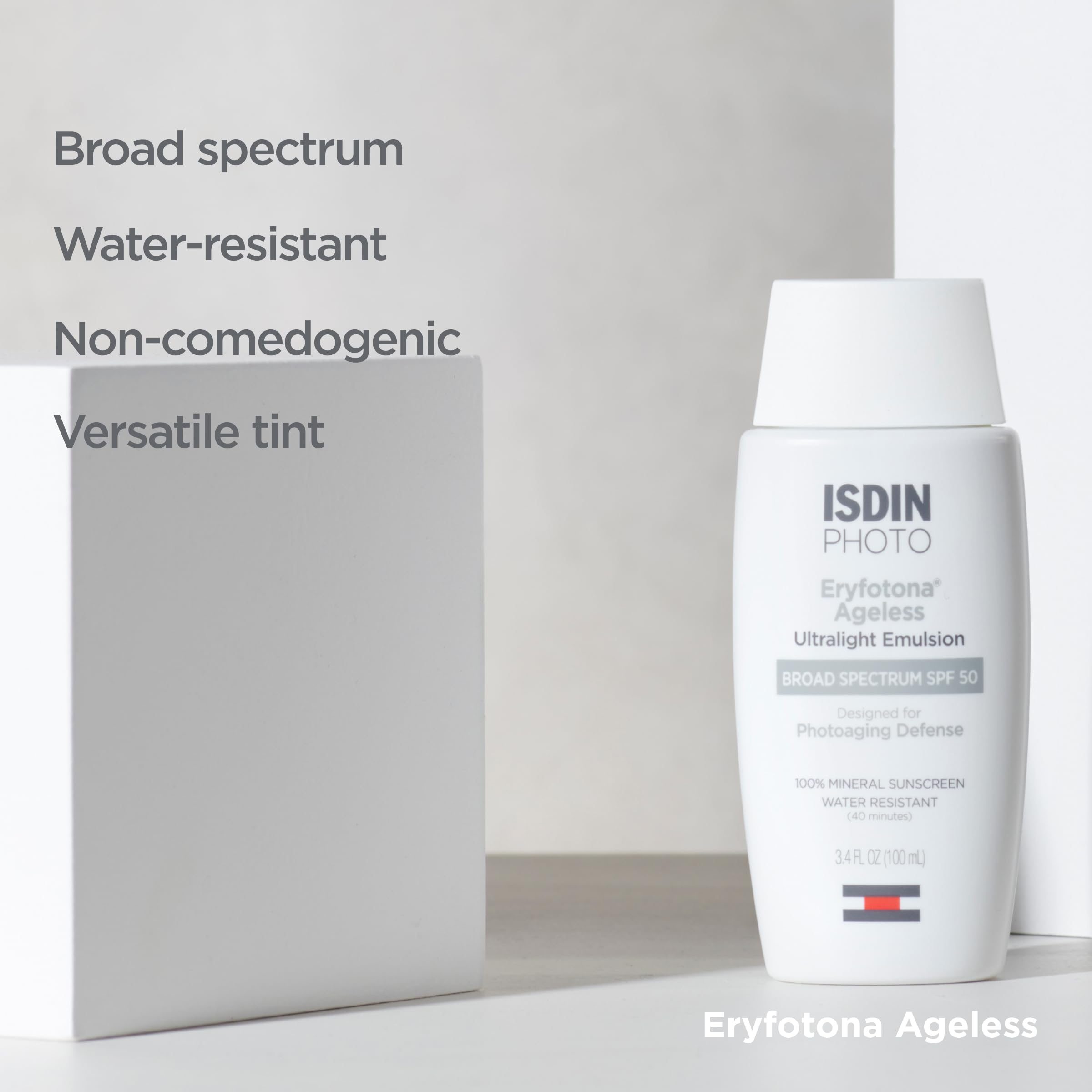 ISDIN formula featuring vitamin E for antioxidant support.