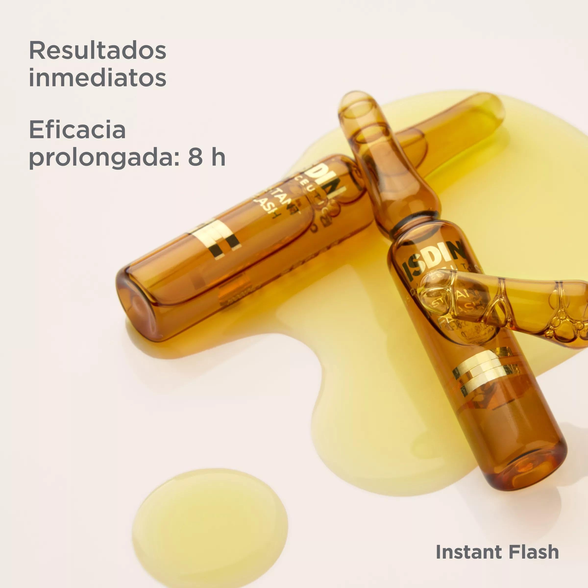 ISDIN Instant Flash Serum lifting effect on neck and jawline