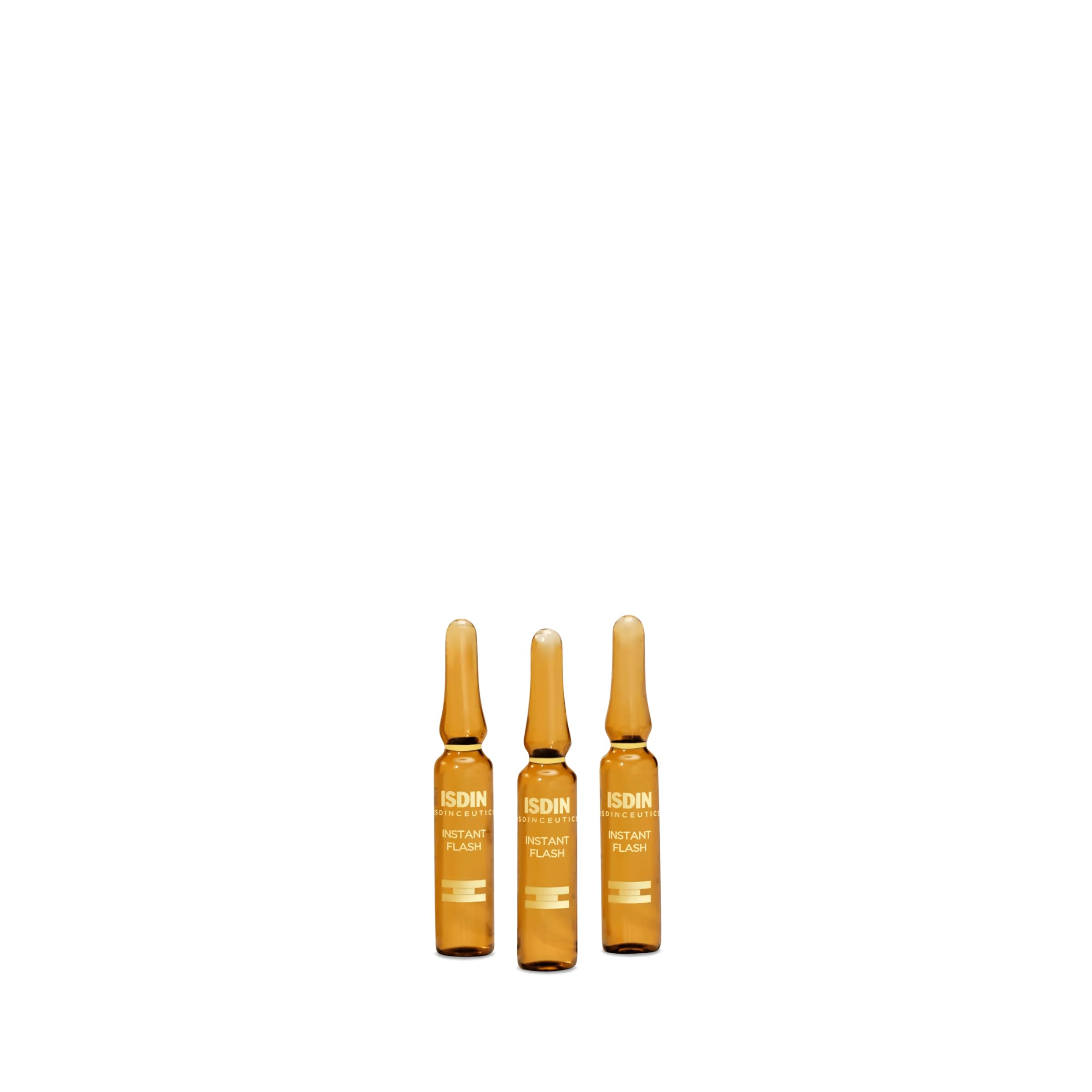 ISDIN Instant Flash Serum packaging shows travel-friendly, on-the-go hydration and lift