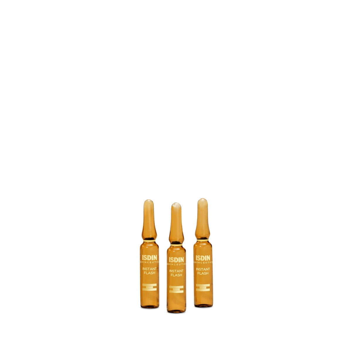 ISDIN Instant Flash Serum packaging shows travel-friendly, on-the-go hydration and lift