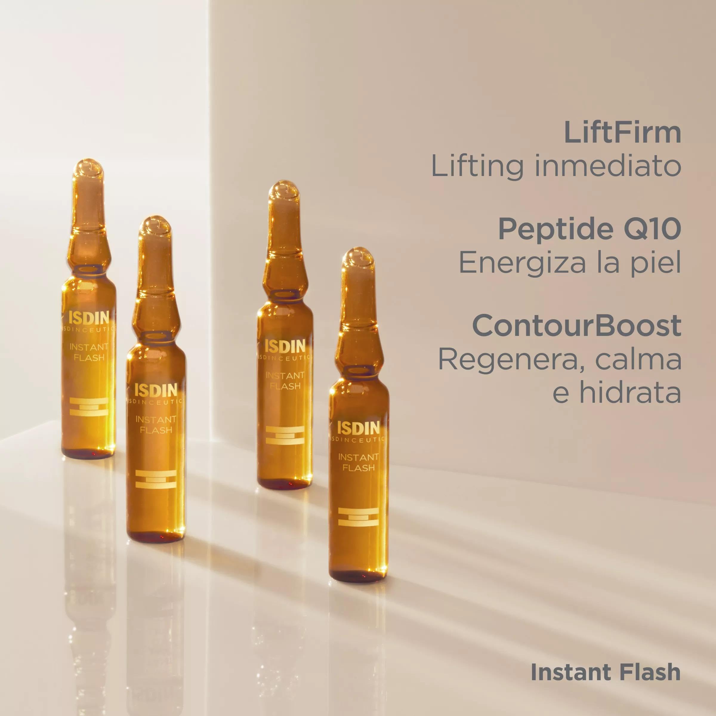ISDIN Instant Flash Serum travel-size ampoules enable easy daily routine