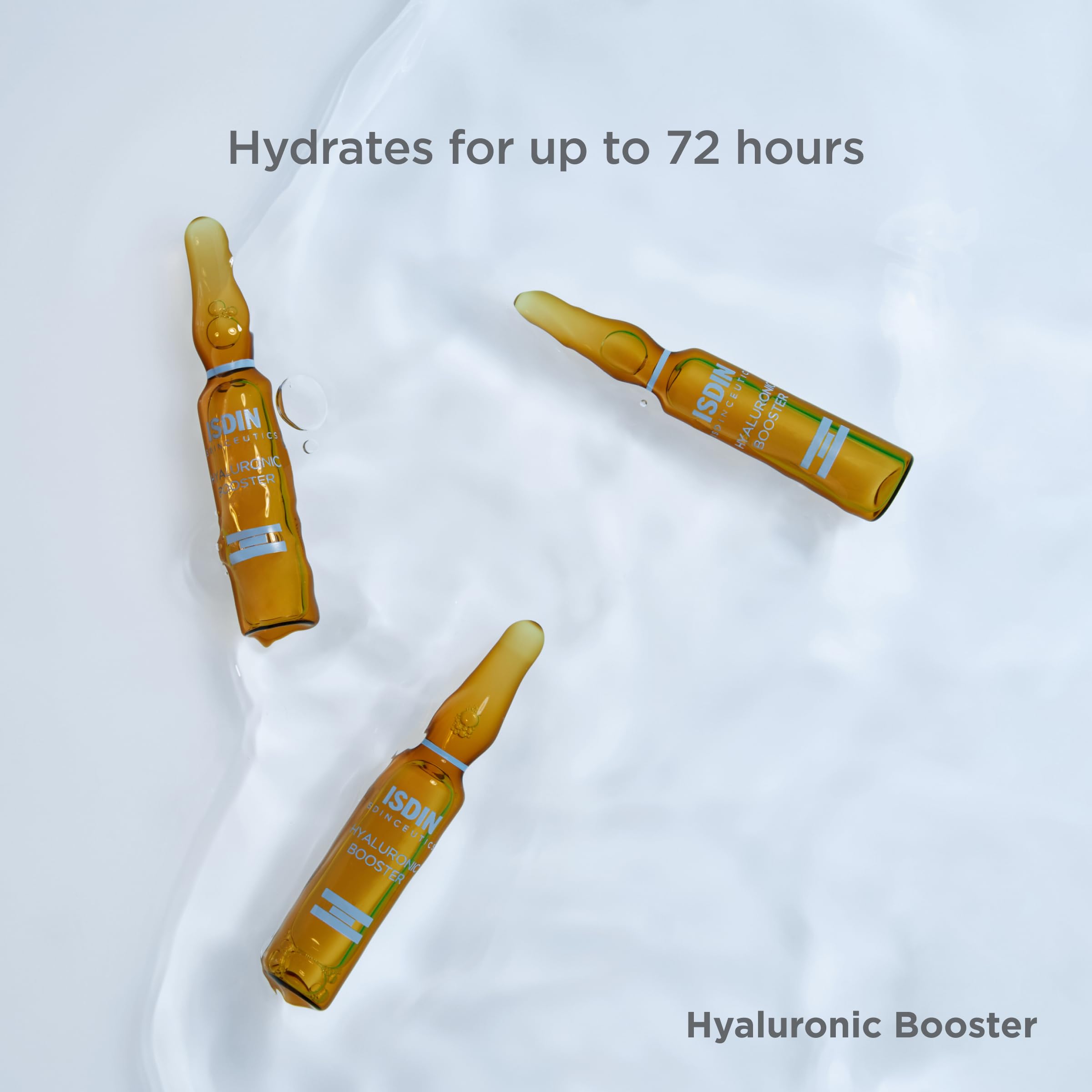 ISDIN Isdinceutics booster close-up of low and medium MW hyaluronic acid.