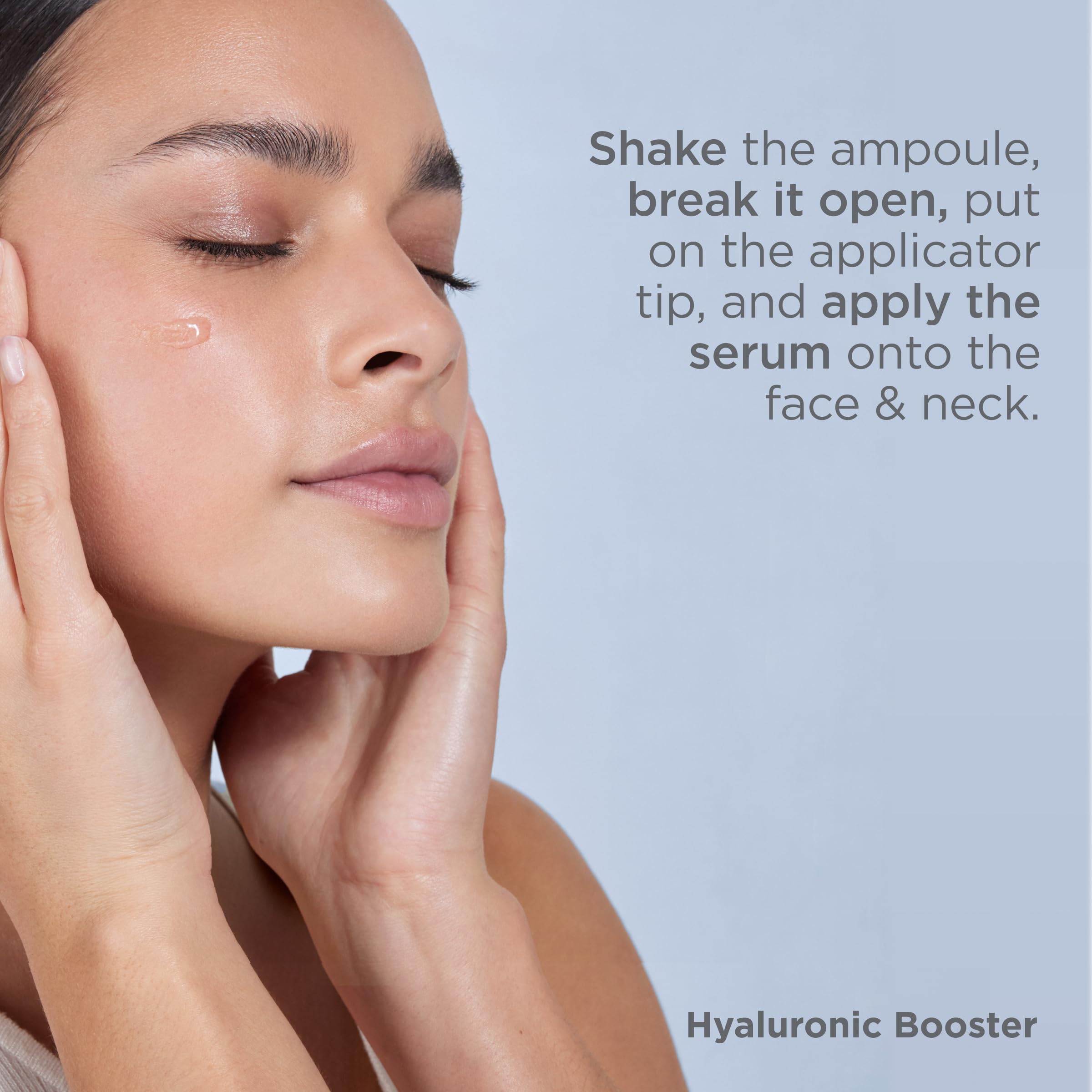 ISDIN Isdinceutics booster silky serum layer leaving no residue on skin.
