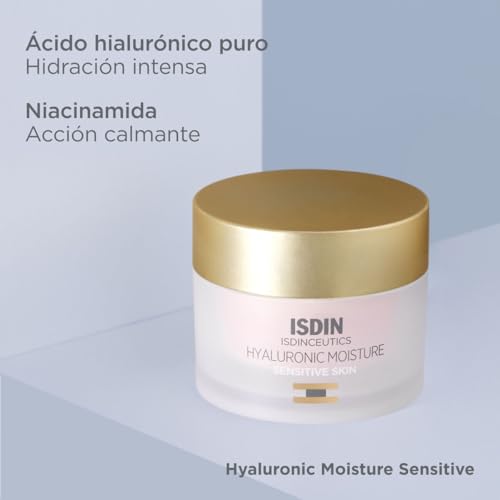 ISDIN Isdinceutics Hyaluronic Moisture application-routine demonstrates morning and night use.