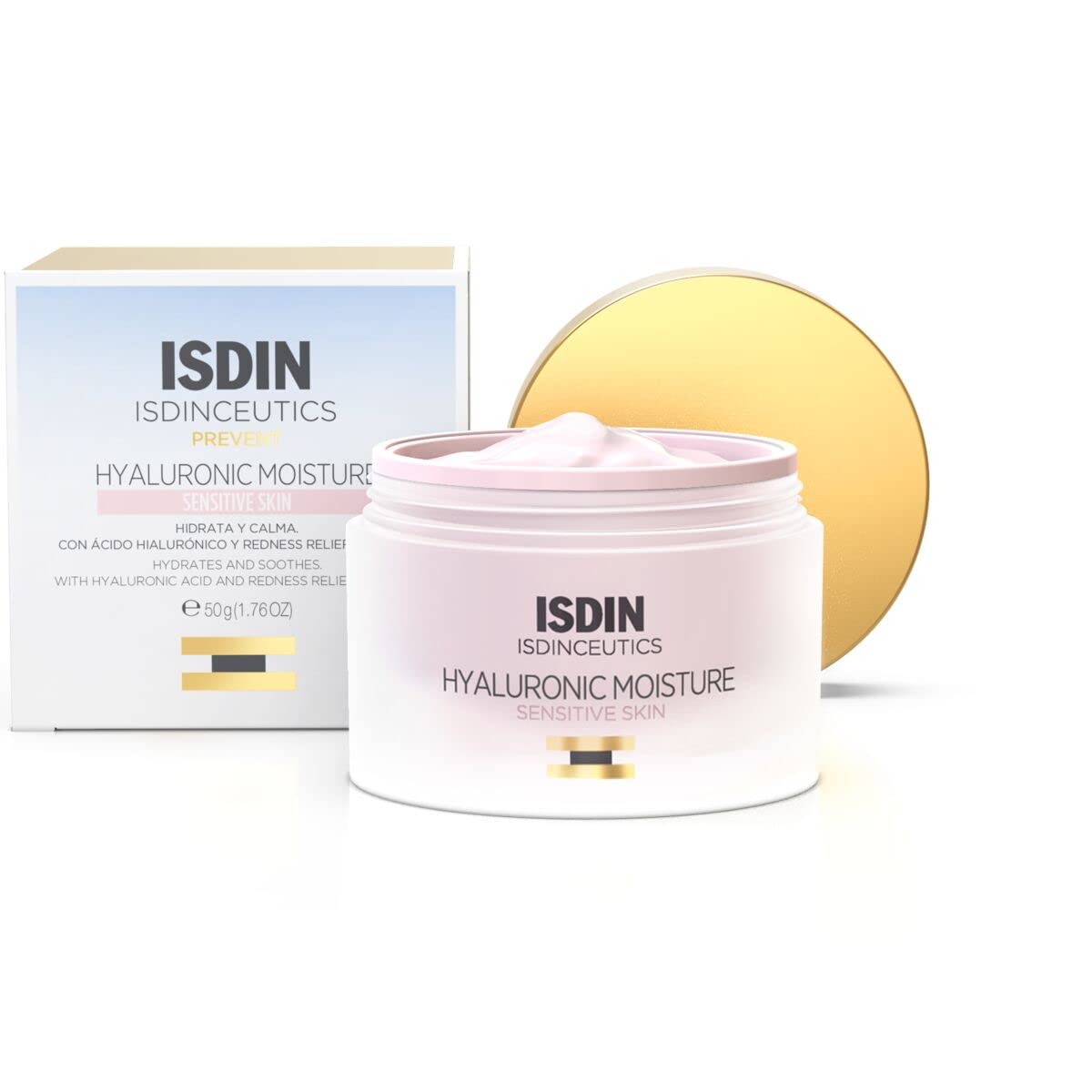 ISDIN Isdinceutics Hyaluronic Moisture bottle-pump provides daily hydration for sensitive skin.