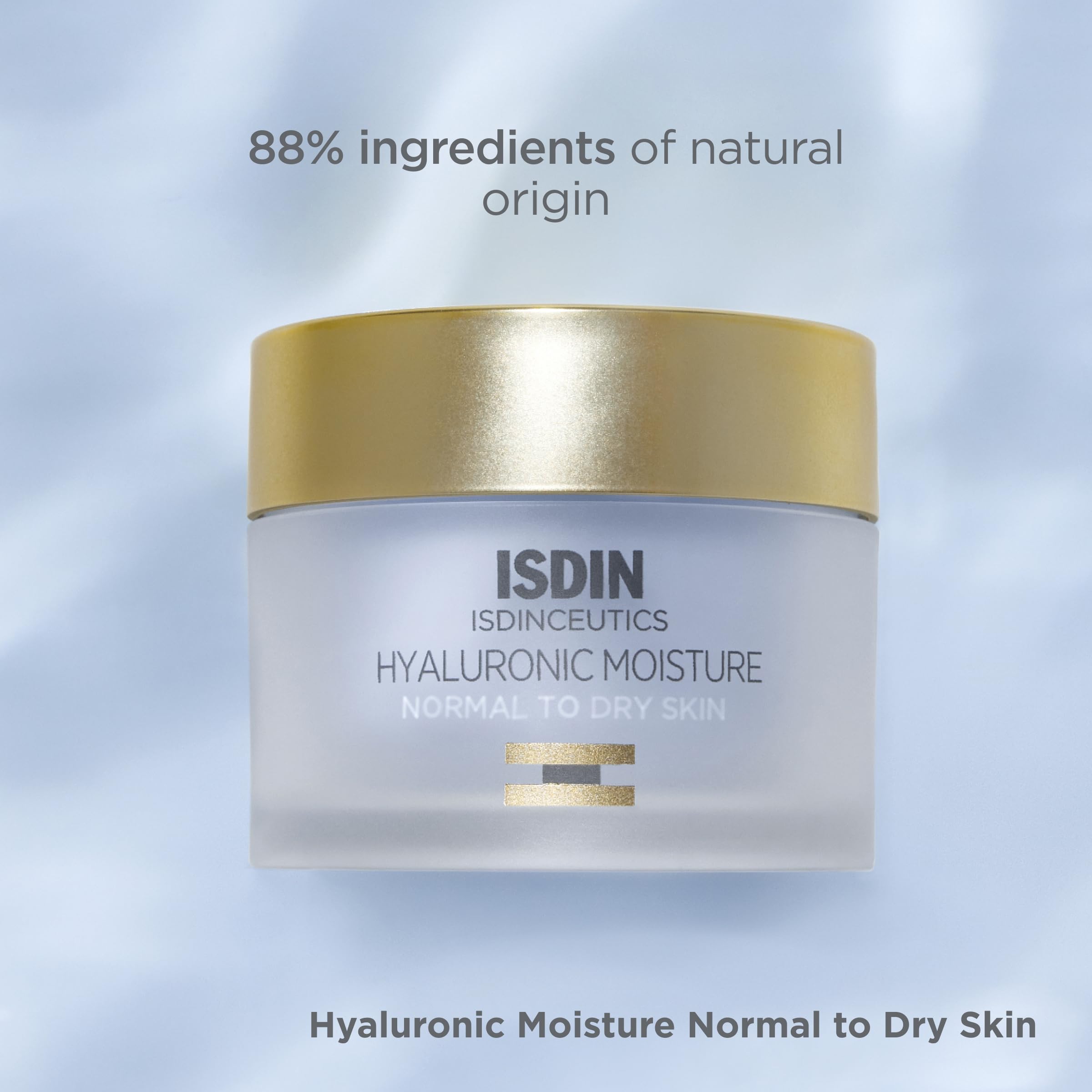ISDIN Isdinceutics Hyaluronic Moisture camellia extract feature supports pollution defense.
