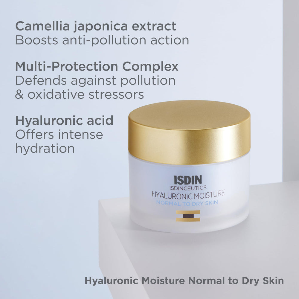 ISDIN Isdinceutics Hyaluronic Moisture for normal to dry skin during morning routine.