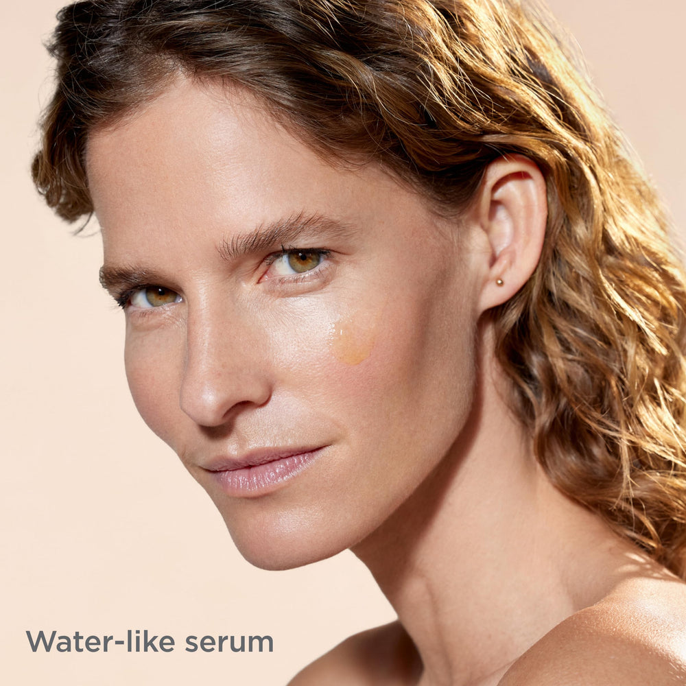 Isdin Melaclear serum application image illustrating gentle night-time spot targeting