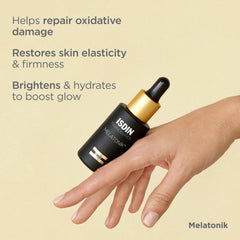 ISDIN Melatonik ingredient melatonin close-up highlights nighttime antioxidant support