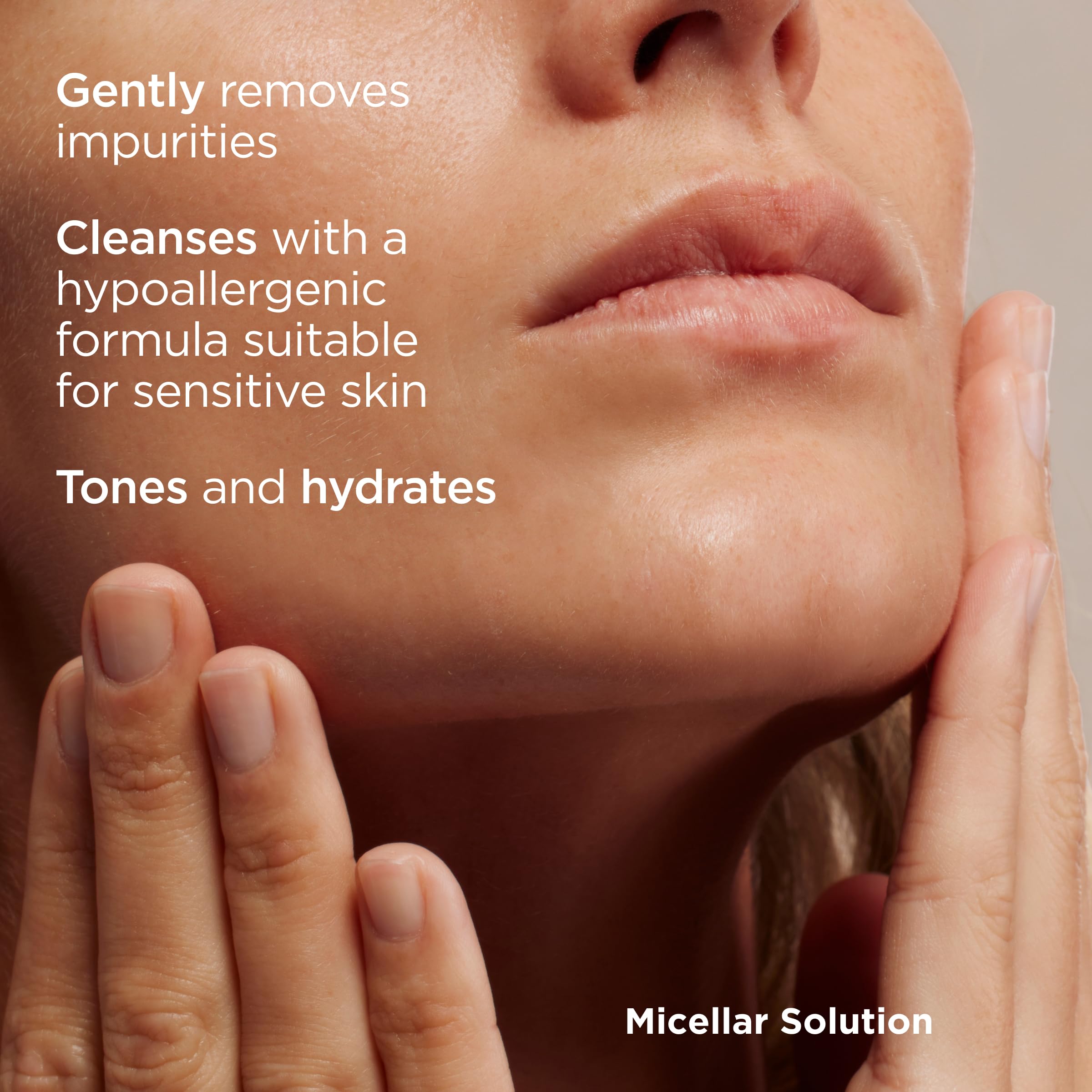 ISDIN Micellar bottle on sink demonstrates daily cleansing and hydrating ritual