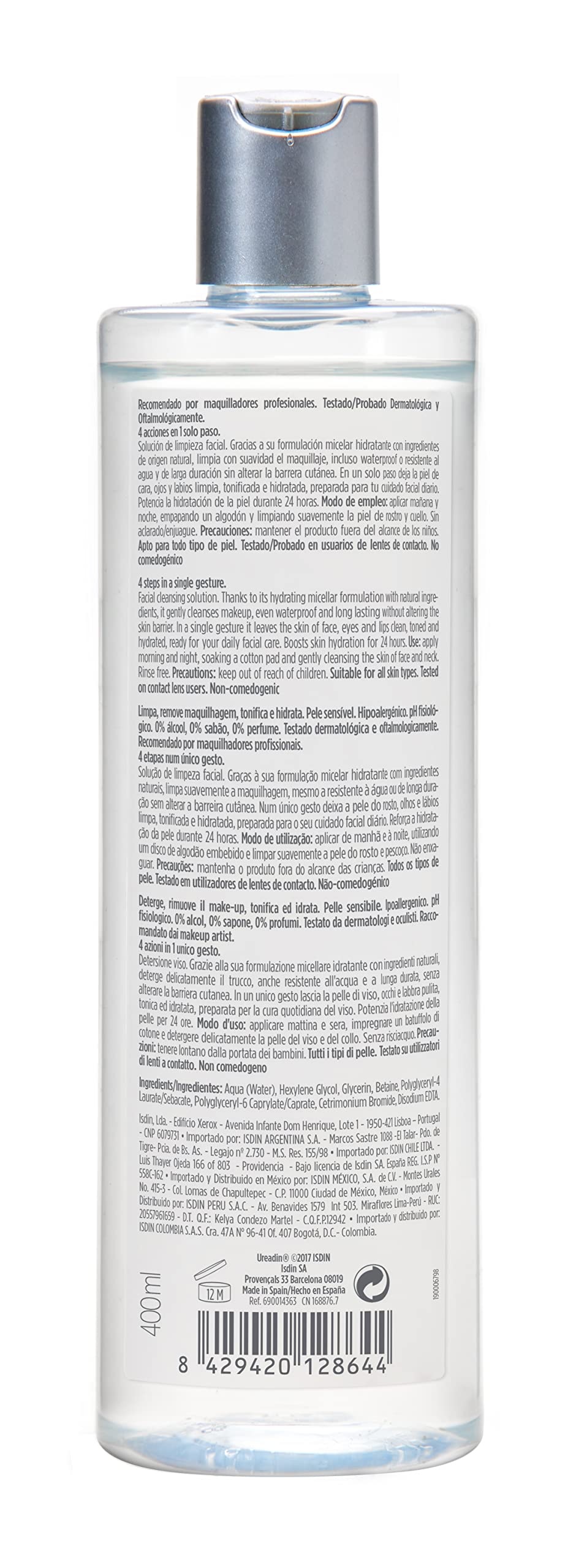 ISDIN Micellar after cleansing shows refreshed, hydrated skin