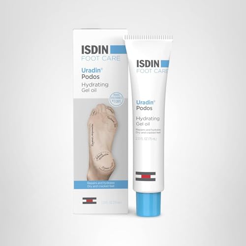 ISDIN Uradin Podos Gel Oil feet before and after roughness reduction