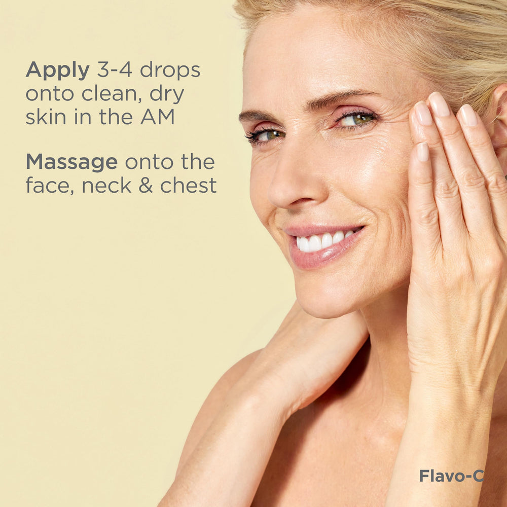 ISDIN Flavo-C packaging box conveys premium vitamin C antioxidant formula.