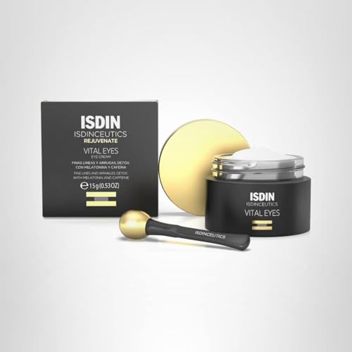 ISDIN Isdinceutics Vital Eyes cooling-applicator visual highlights refreshing decongesting effect.
