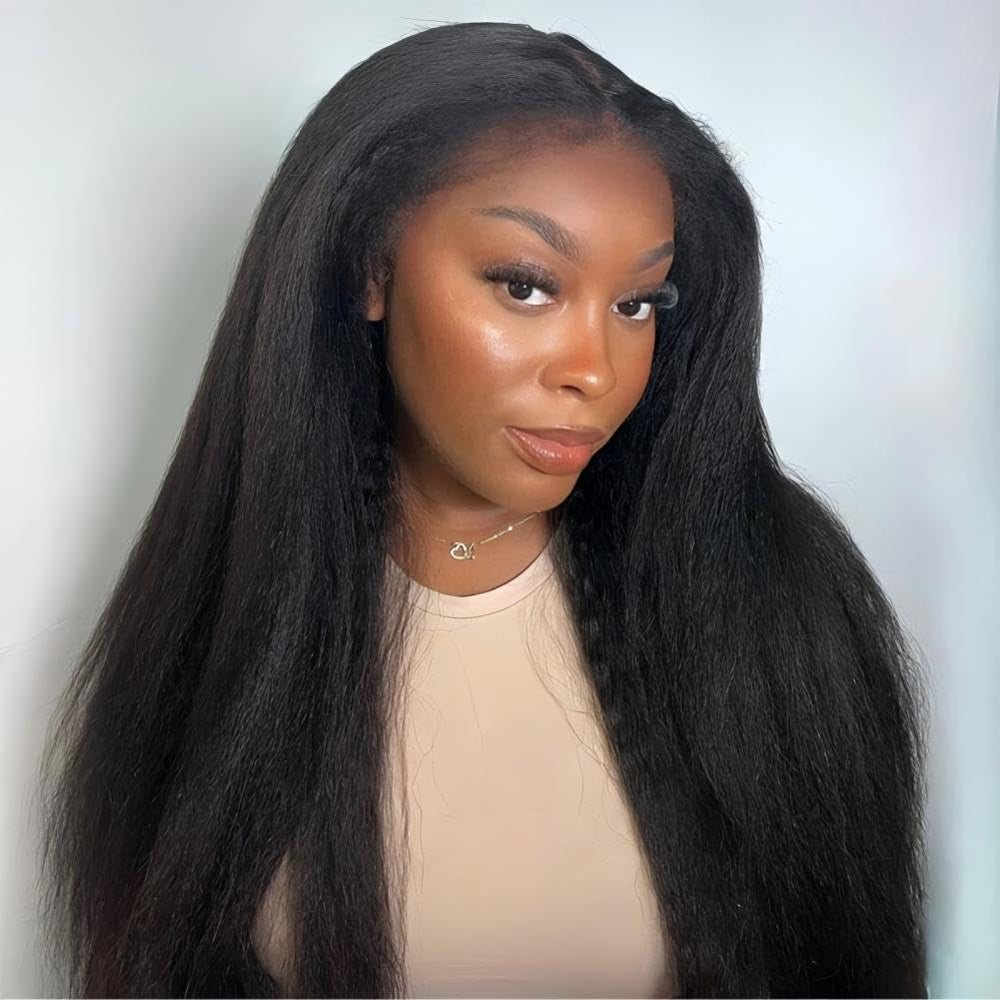 ISEE versatile wig supports down style or updo with time-saving appeal.