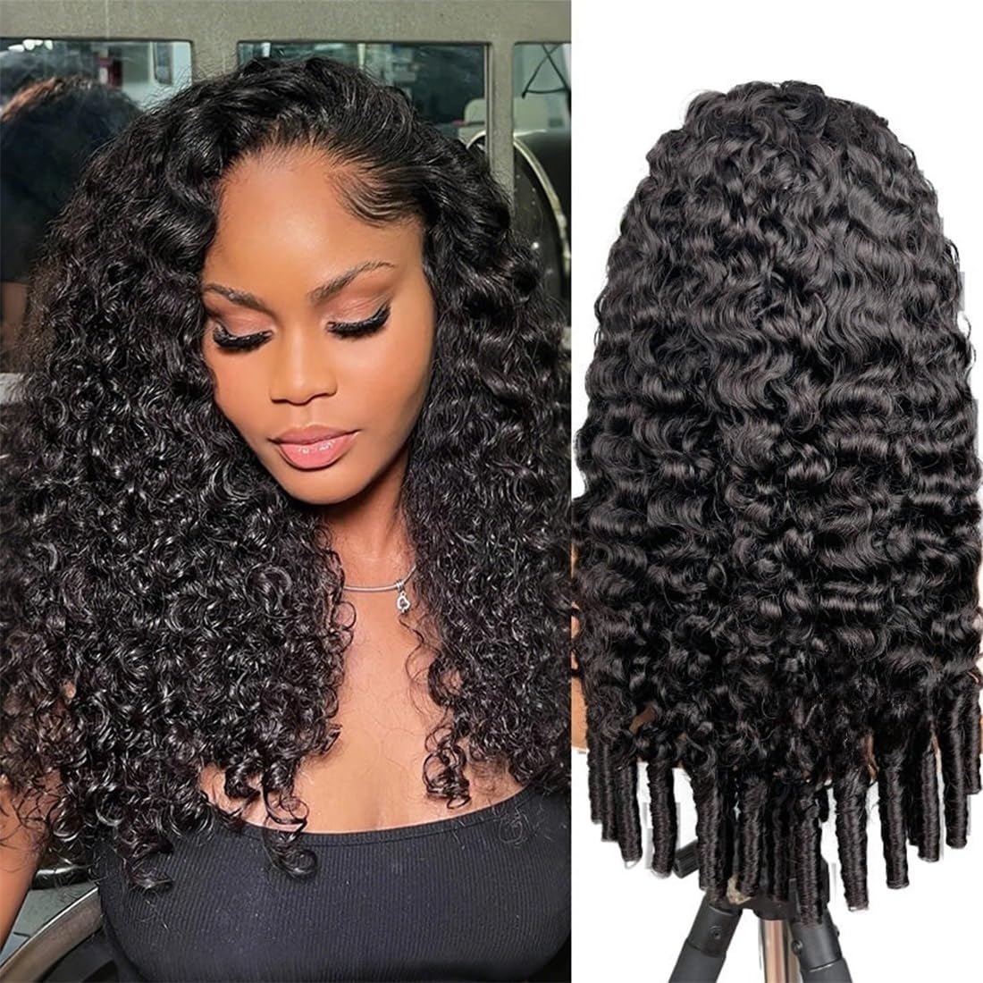 ISEE half-wig 20inch Burmese curly with spiral curls offers natural volume for everyday style.