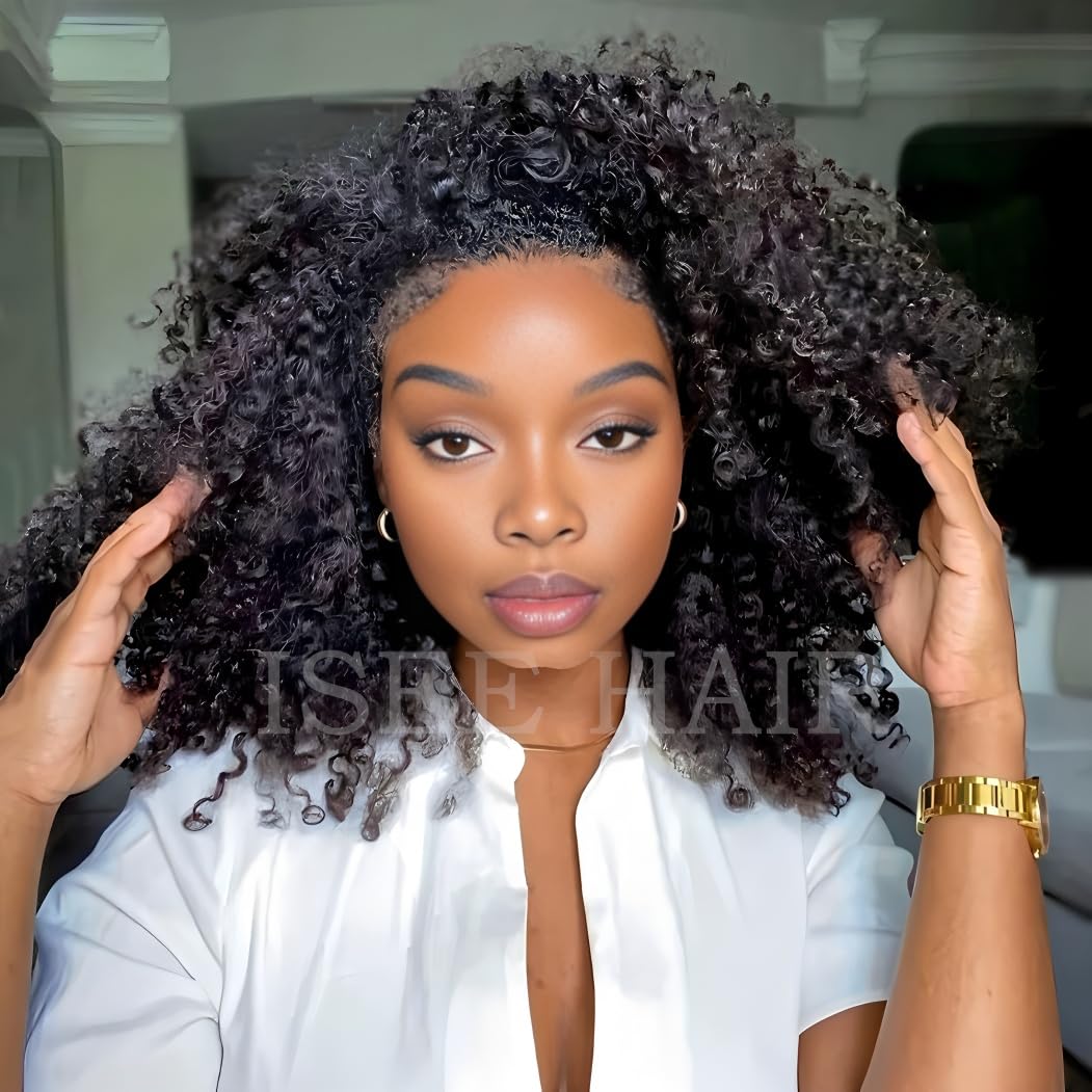 ISEE half wig back view demonstrates seamless blend and fullness