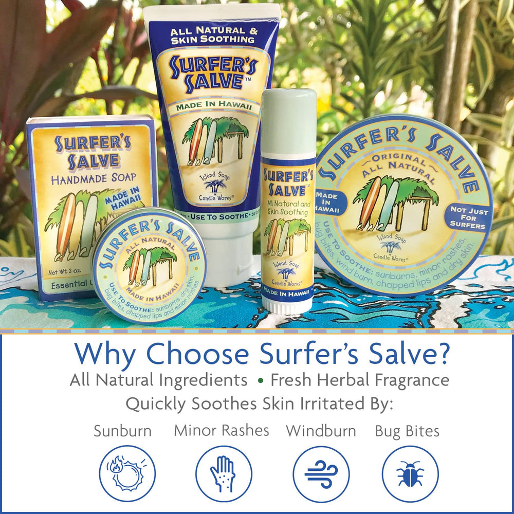 Island Soap & Candle Works Surfer's Salve suitable for outdoor athletes' skin comfort on trails