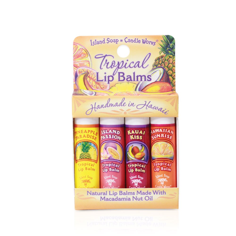 Island Soap & Candle Works lip balm stick with assorted flavors for smooth lips on the go.