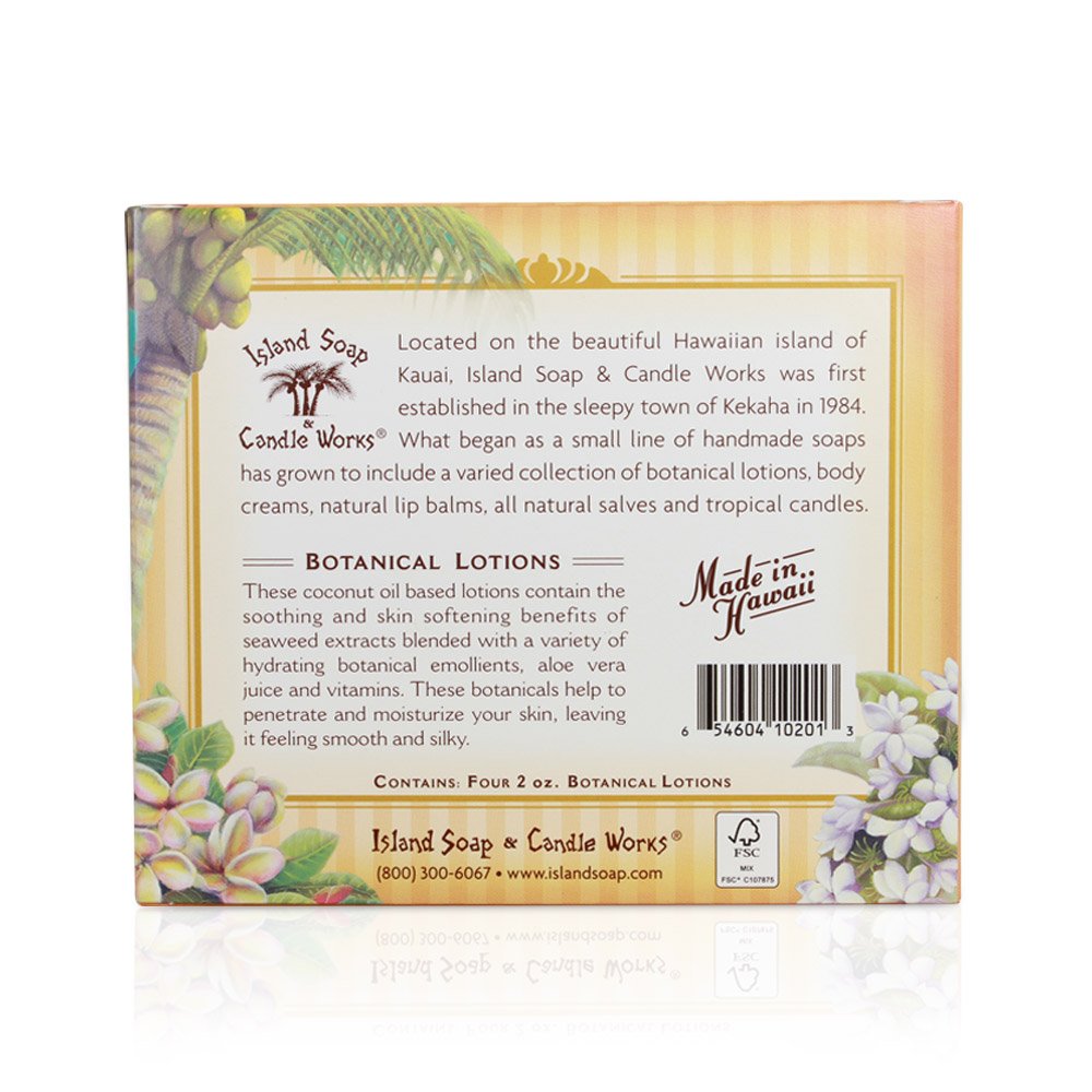 Island Soap and Candle Works purse-size lotions demonstrate quick-absorption moisture on the go.