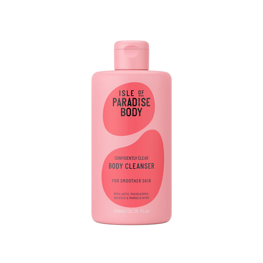 Isle of Paradise Confidently Clear bottle pump for easy daily cleansing and fresh skin feel.