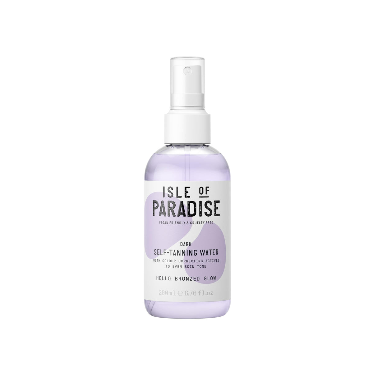 Isle of Paradise Self-Tanning Water clear mist application for quick, even coverage.