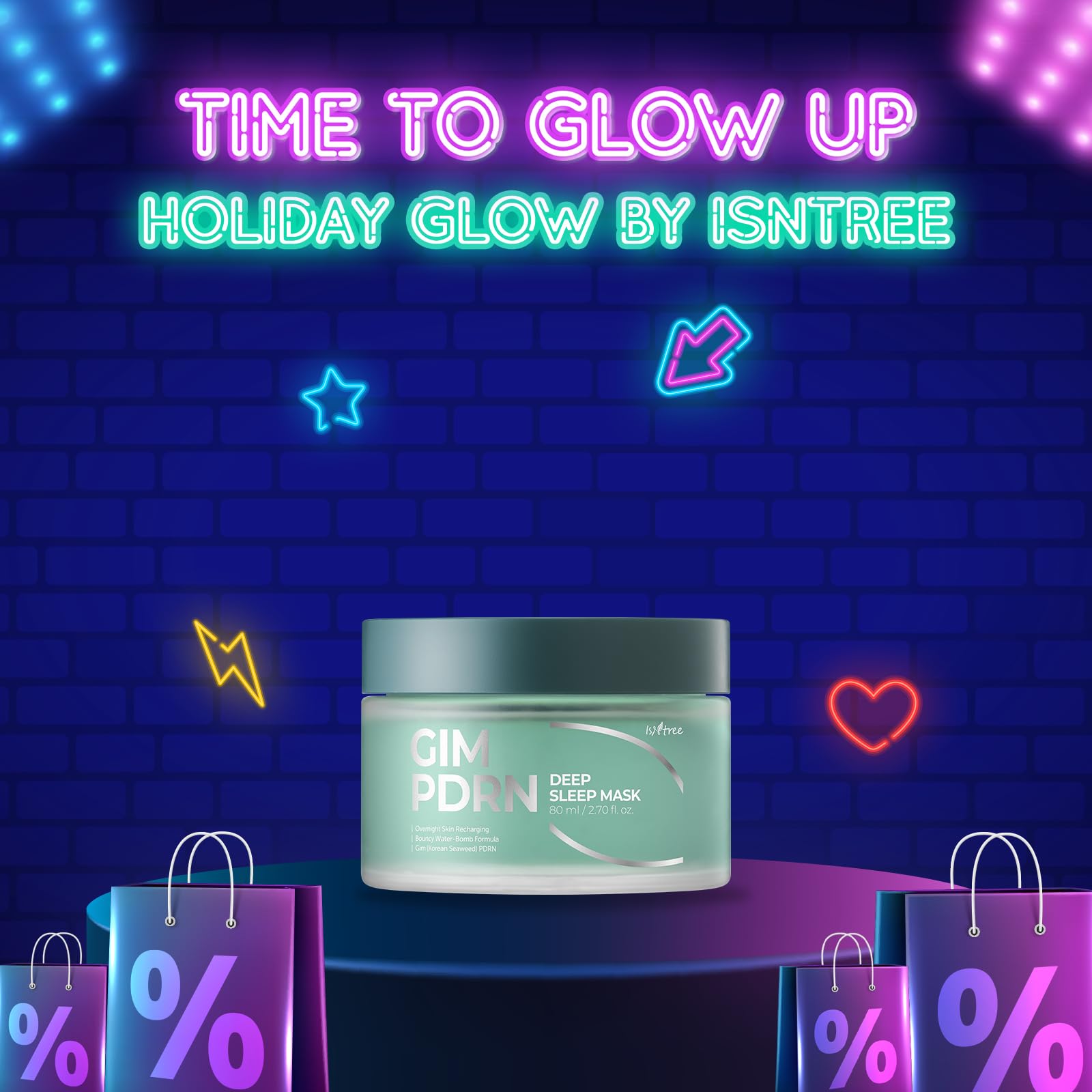 IsNtree Gim PDRN Deep Sleep Mask application ready for smooth nightly use.