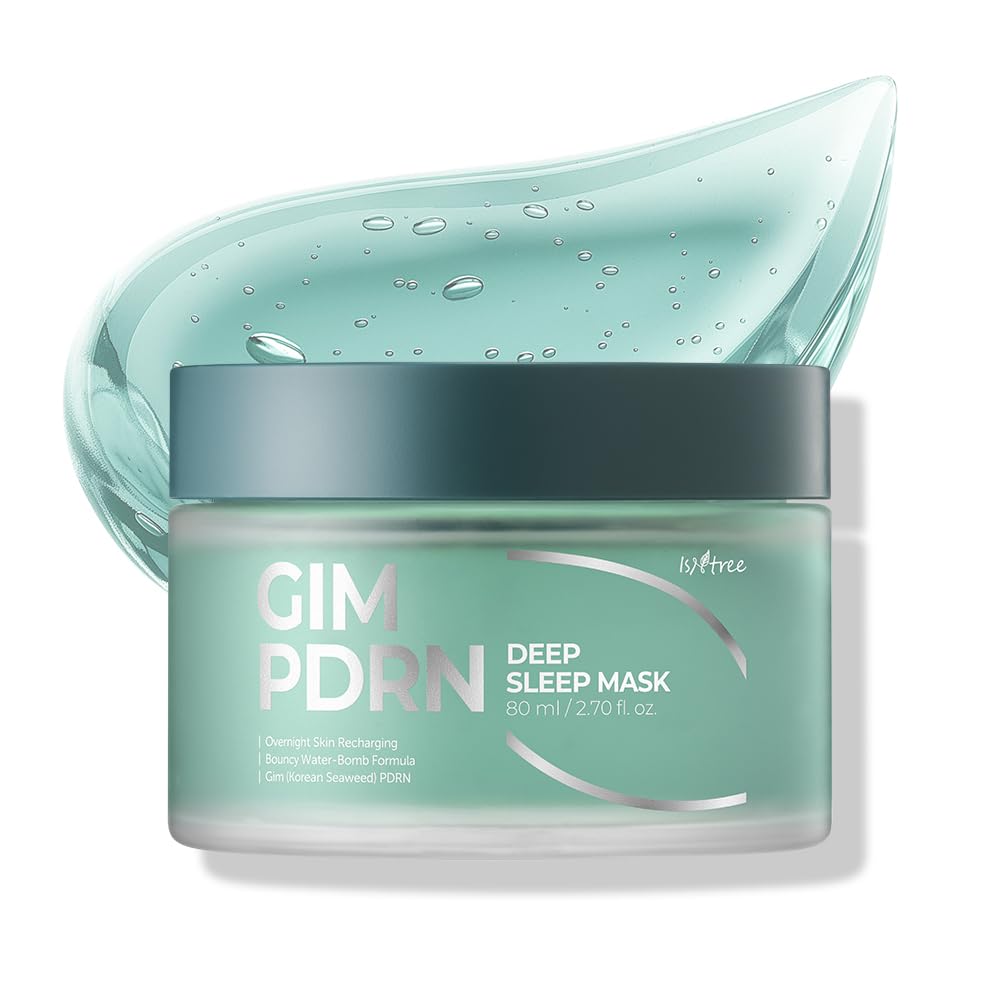 IsNtree Gim PDRN Deep Sleep Mask bottle showing gel formula for overnight hydration.