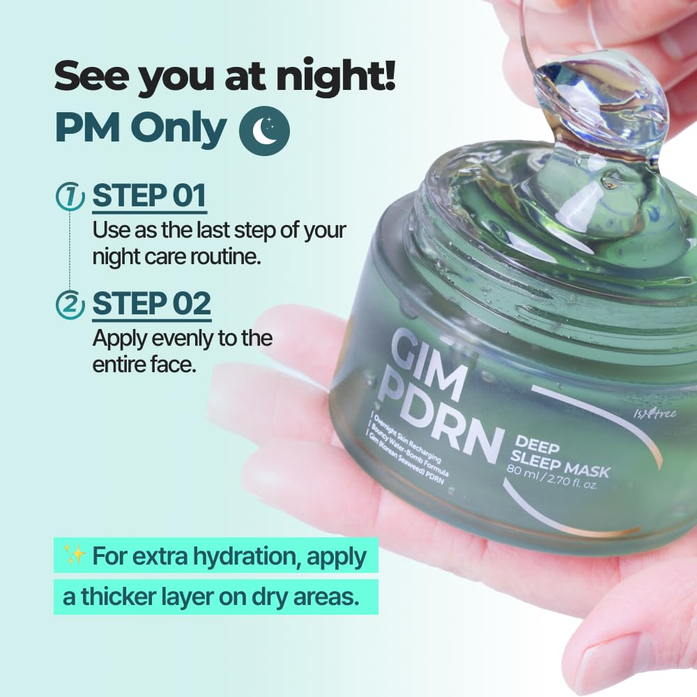 IsNtree Gim PDRN Face Skin Closeup portraying refreshed morning appearance.