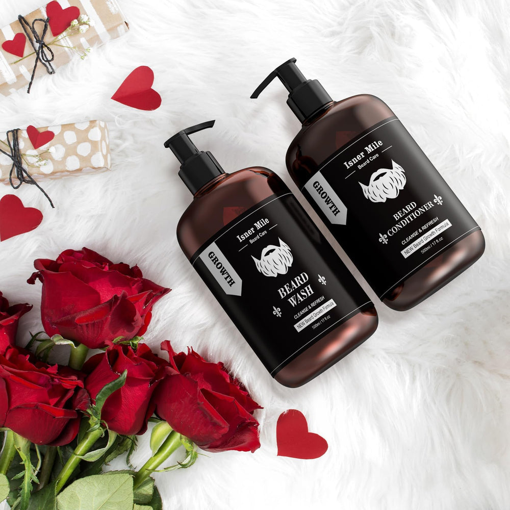 ISNER MILE beard conditioner 17oz bottle for softer, smoother beard.