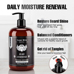 ISNER MILE new formula with biotin argan and jojoba nourishes beard.